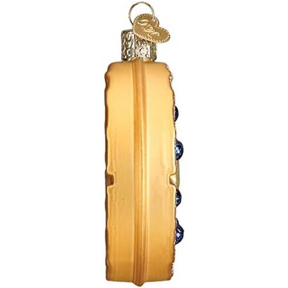 Old World Christmas Blown Glass Waffle With Blueberries Ornament - Picture 3 of 4